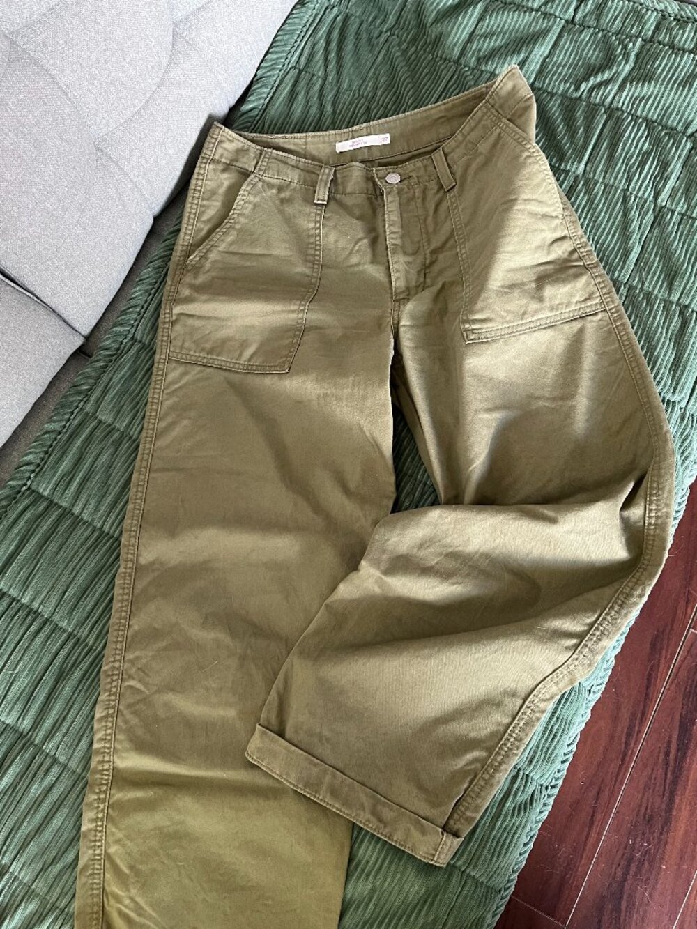 100% Cotton Military Green Utility Pant
